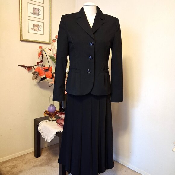 Preowned FRANK WALDER Women's High Quality Lined Black Blazer Jacket Size 38 - Picture 5 of 12